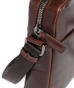 Romano Umhängetasche fein genarbtes Rindsleder dunkelbraun