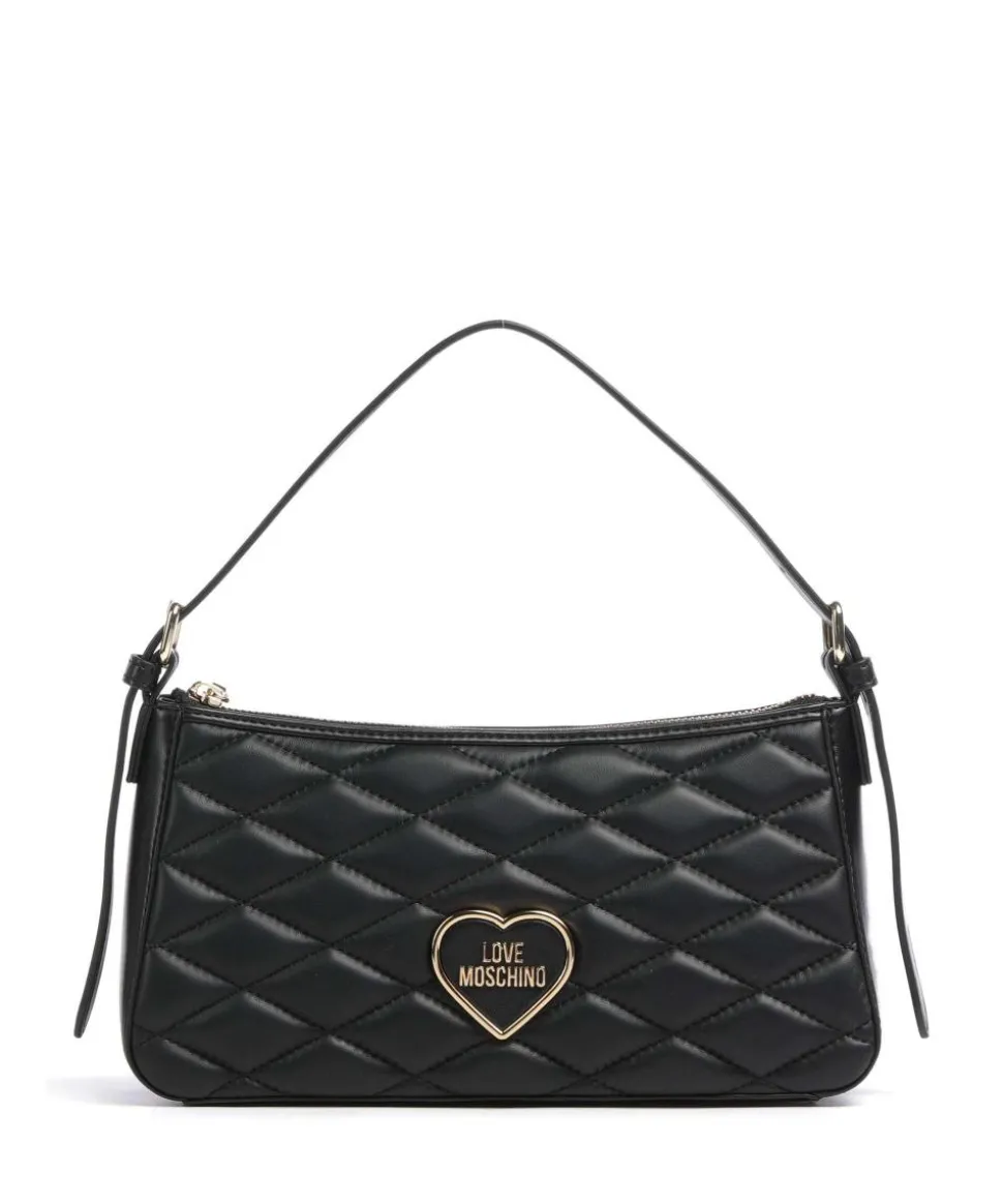 Romantic Schultertasche Lederimitat schwarz