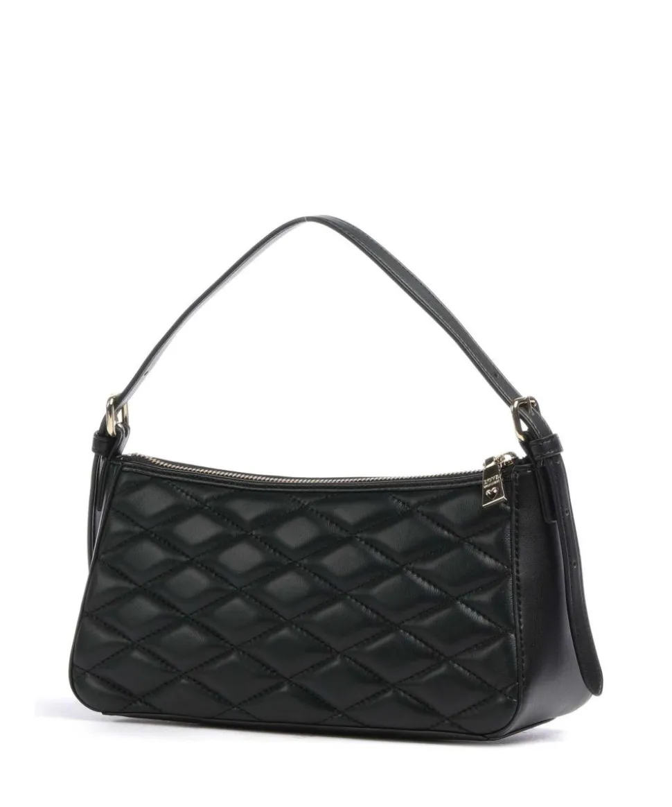 Romantic Schultertasche Lederimitat schwarz