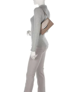 Rome Schultertasche glattes Rindsleder hellbraun