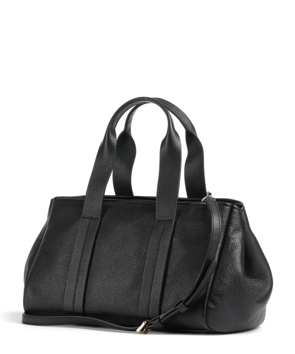 Romee Small Handtasche genarbtes Rindsleder schwarz