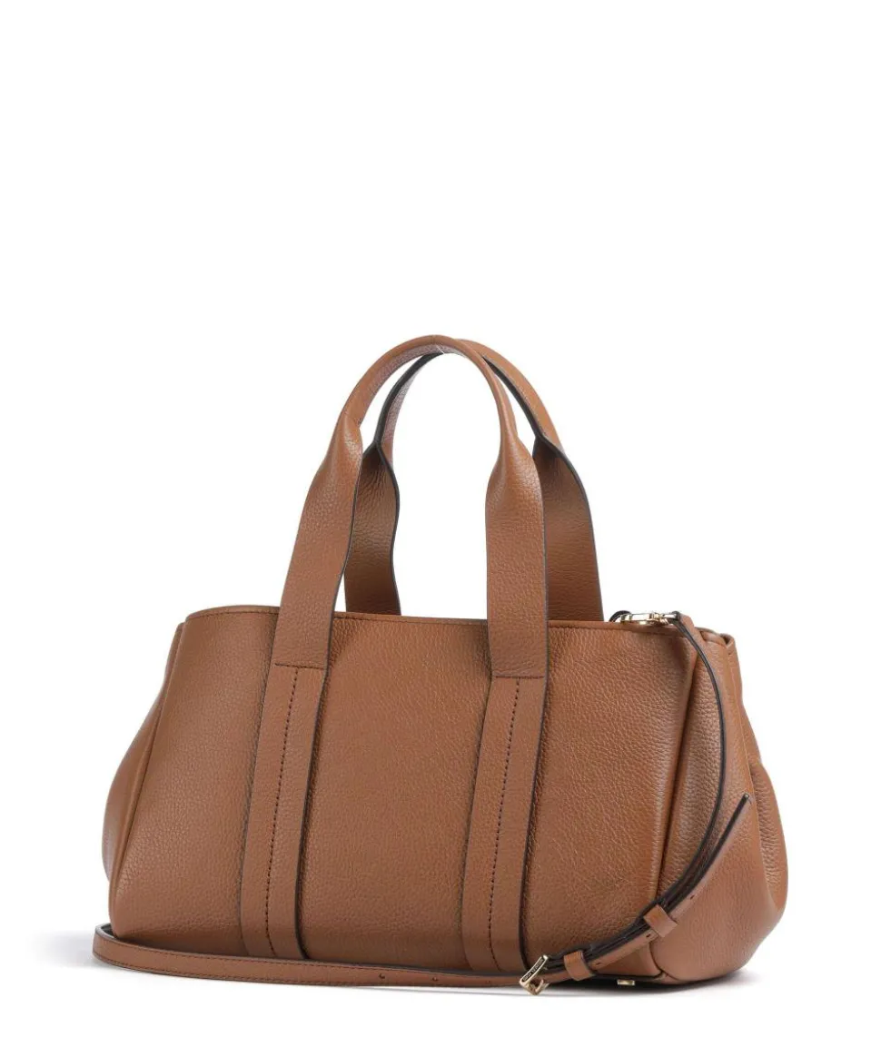 Romee Small Handtasche genarbtes Rindsleder braun