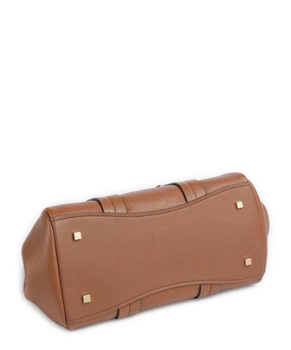 Romee Small Handtasche genarbtes Rindsleder braun