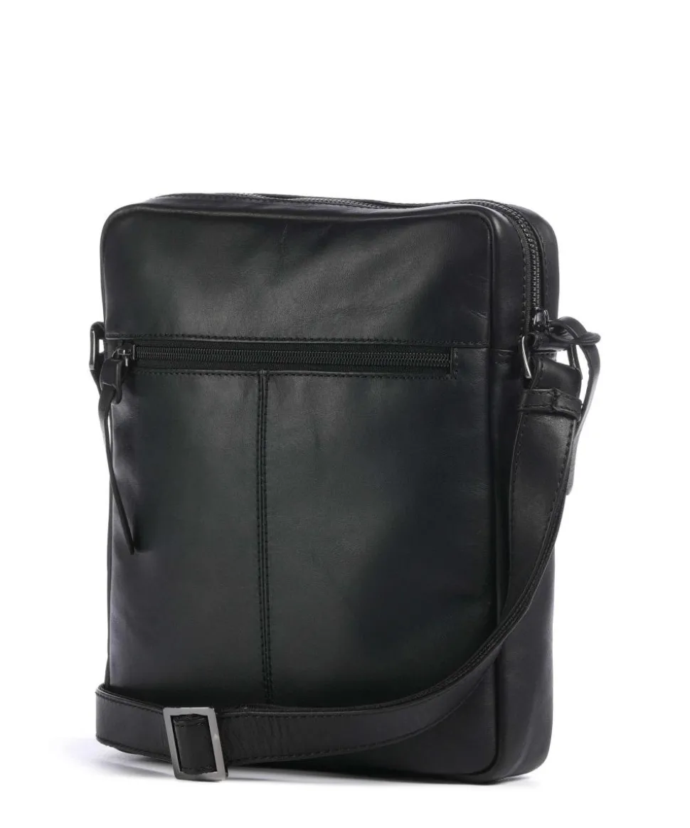 Romeo Umhängetasche fein genarbtes Rindsleder schwarz