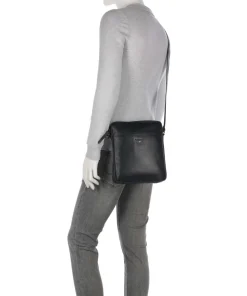 Romeo Umhängetasche fein genarbtes Rindsleder schwarz