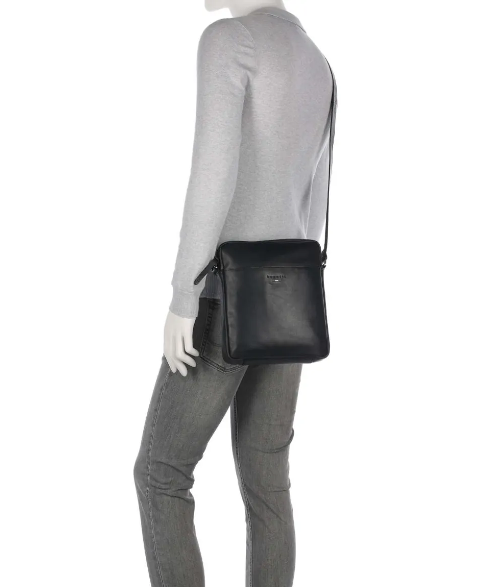 Romeo Umhängetasche fein genarbtes Rindsleder schwarz