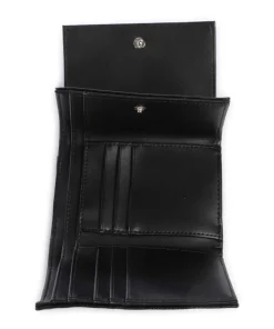 Roosa Geldbörse genarbtes Rindsleder schwarz