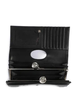 Roosali Geldbörse genarbtes Rindsleder schwarz