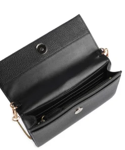 Rosa Geldbörse genarbtes Rindsleder schwarz