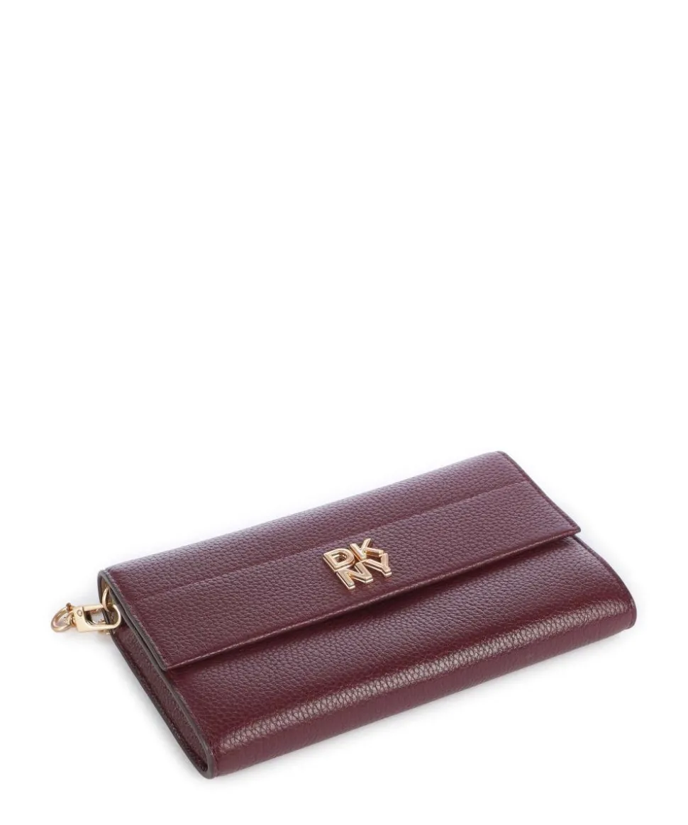 Rosa Geldbörse genarbtes Rindsleder wein