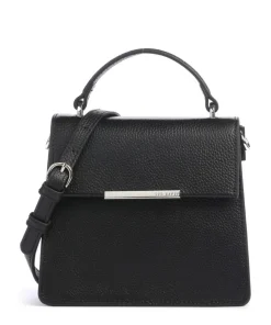 Roselii Umhängetasche genarbtes Rindsleder schwarz