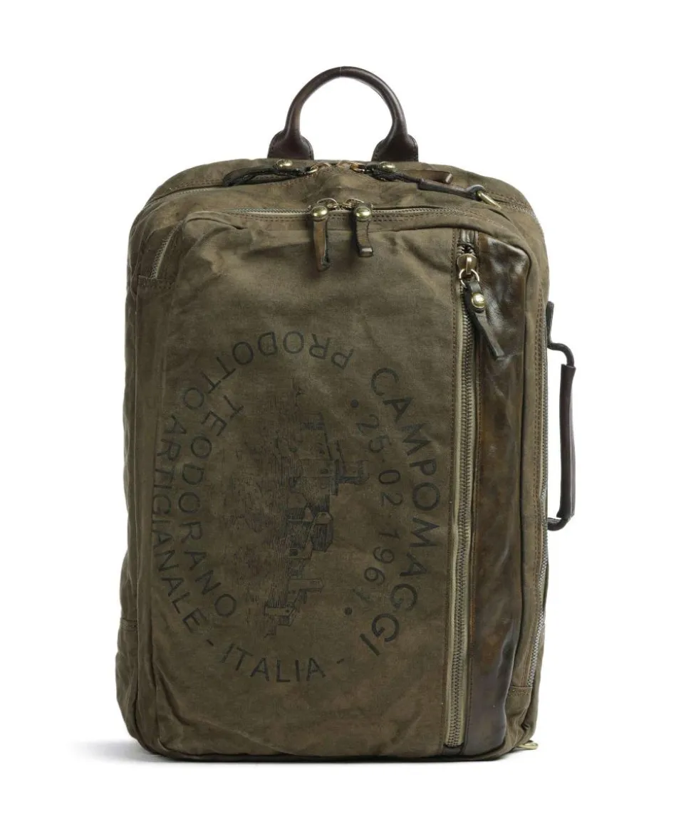 Rucksack 15″ Baumwolle olivgrün