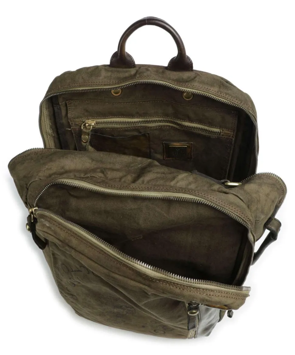 Rucksack 15″ Baumwolle olivgrün