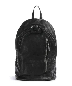 Rucksack 13″ fein genarbtes Rindsleder schwarz