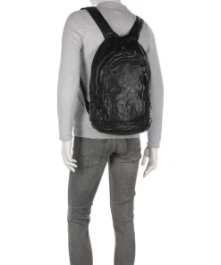 Rucksack 13″ fein genarbtes Rindsleder schwarz