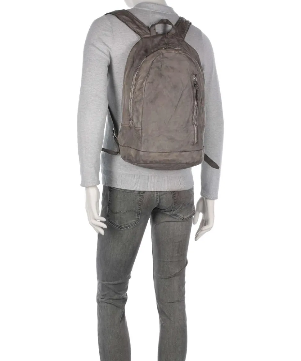 Rucksack 13″ fein genarbtes Rindsleder grau