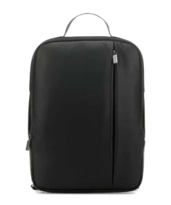 Rucksack 13″ Lederimitat schwarz