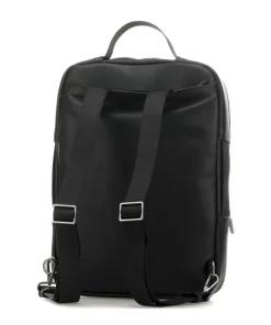 Rucksack 13″ Lederimitat schwarz