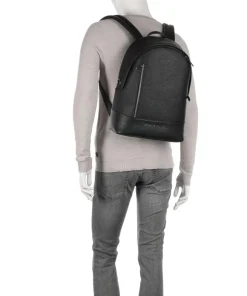 Rucksack 13″ Lederimitat schwarz