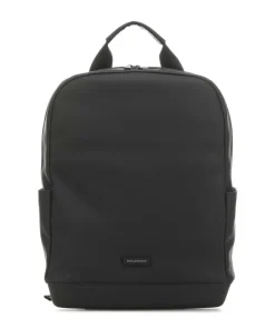 Rucksack 15″ Lederimitat schwarz