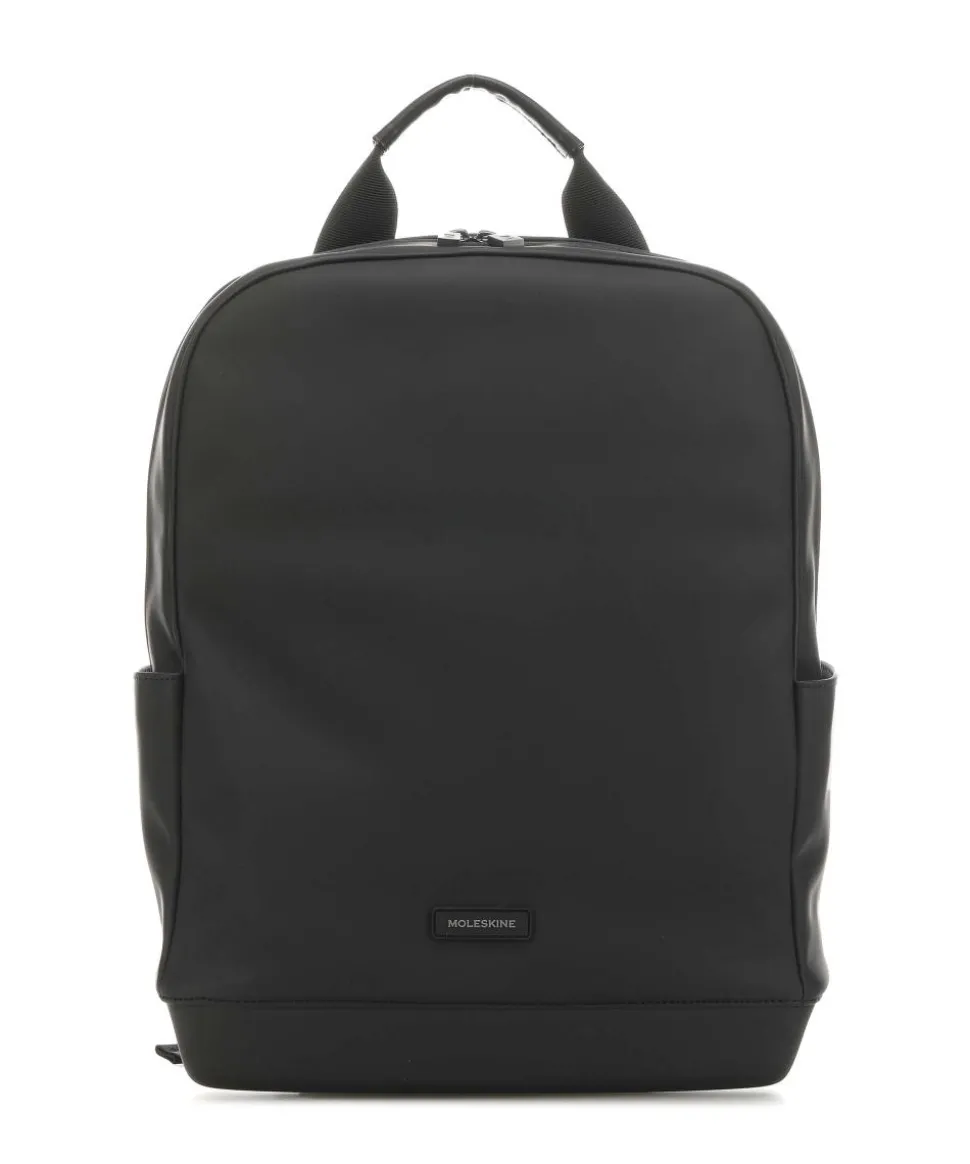 Rucksack 15″ Lederimitat schwarz