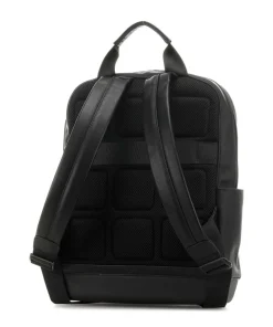 Rucksack 15″ Lederimitat schwarz