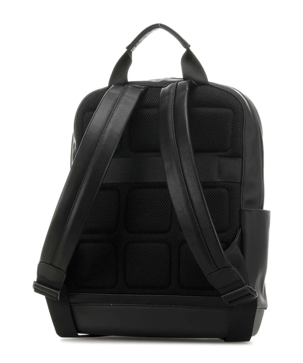 Rucksack 15″ Lederimitat schwarz