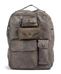 Rucksack fein genarbtes Rindsleder dunkelgrau