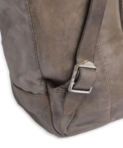 Rucksack fein genarbtes Rindsleder dunkelgrau