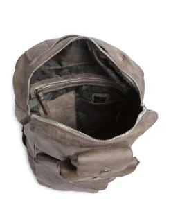 Rucksack fein genarbtes Rindsleder dunkelgrau