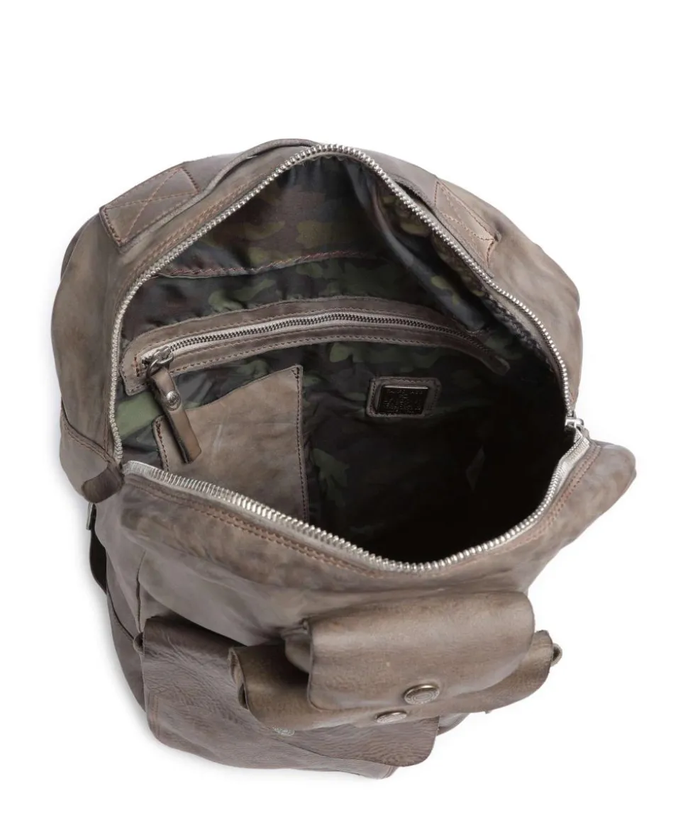 Rucksack fein genarbtes Rindsleder dunkelgrau