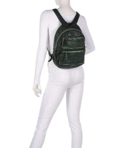 Rucksack fein genarbtes Rindsleder dunkelgrün