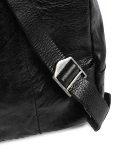 Rucksack fein genarbtes Rindsleder schwarz