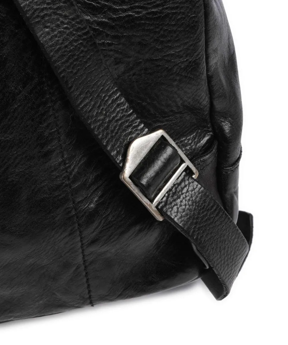 Rucksack fein genarbtes Rindsleder schwarz