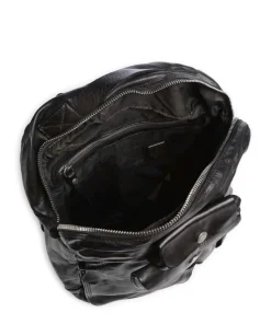 Rucksack fein genarbtes Rindsleder schwarz