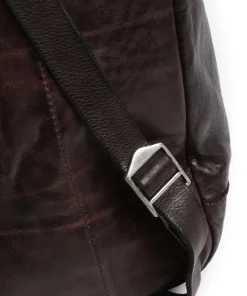 Rucksack fein genarbtes Rindsleder dunkelbraun
