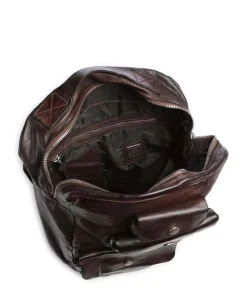 Rucksack fein genarbtes Rindsleder dunkelbraun