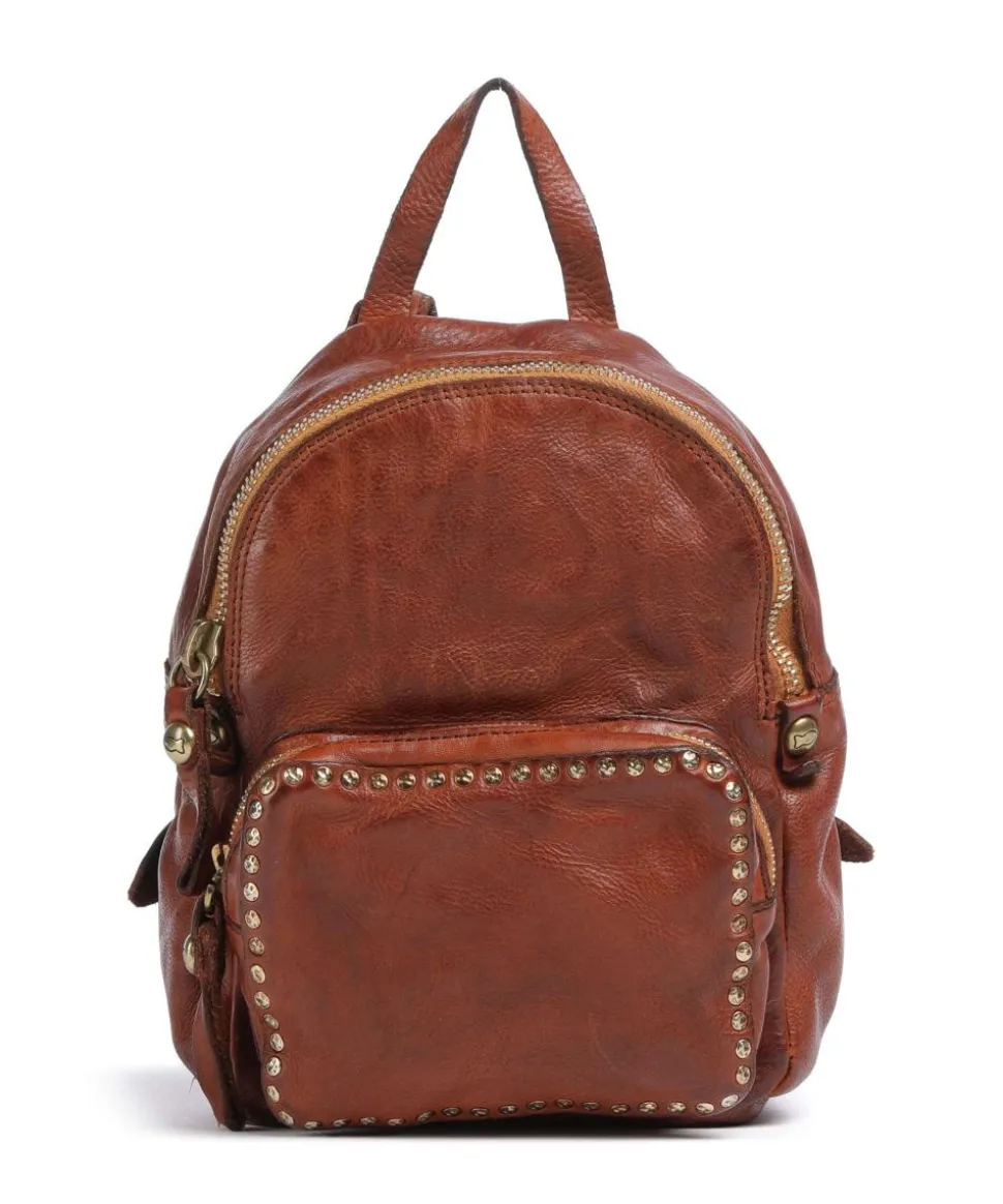 Rucksack fein genarbtes Rindsleder cognac