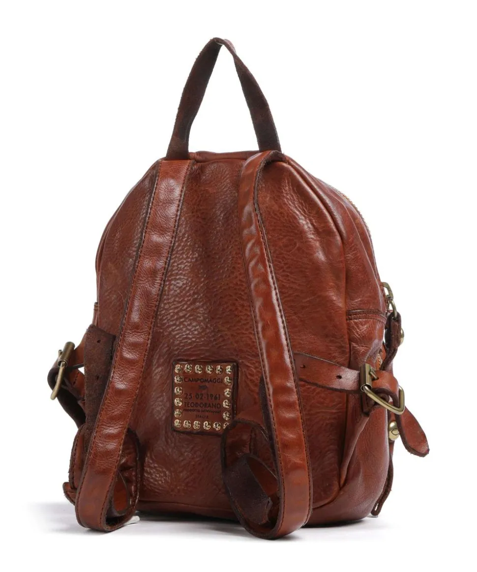 Rucksack fein genarbtes Rindsleder cognac