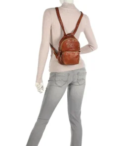 Rucksack fein genarbtes Rindsleder cognac