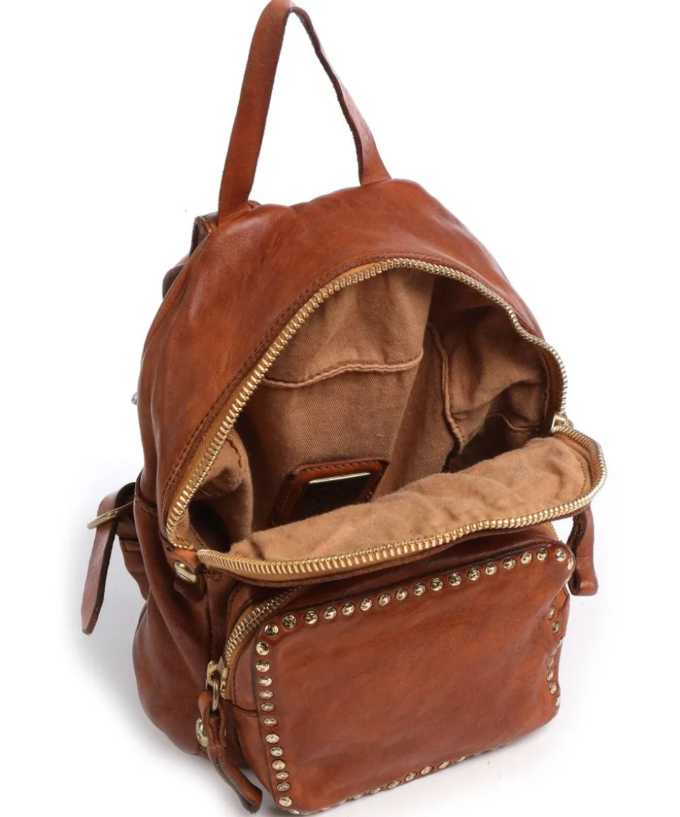 Rucksack fein genarbtes Rindsleder cognac