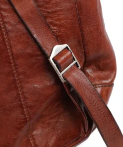 Rucksack fein genarbtes Rindsleder cognac