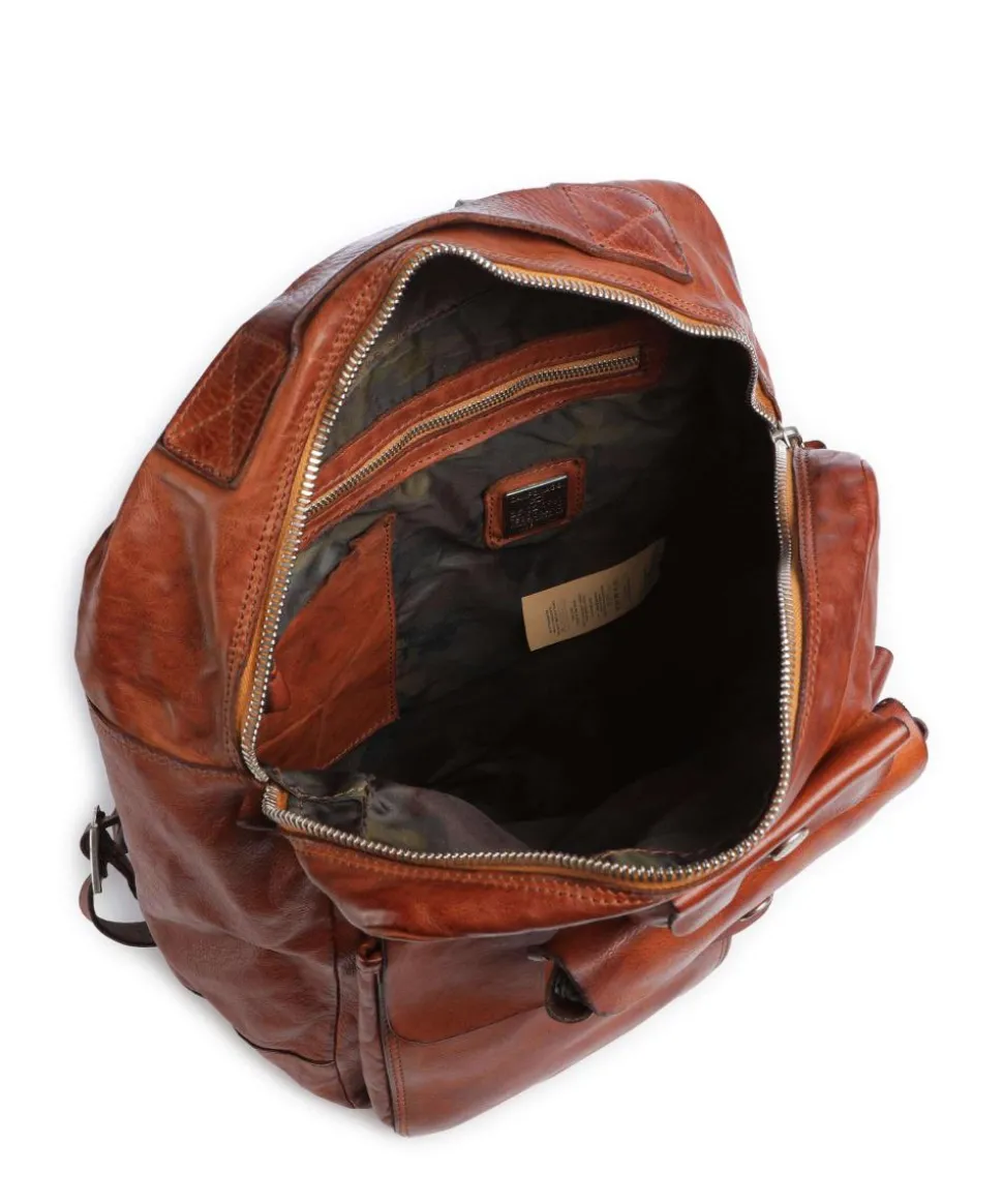 Rucksack fein genarbtes Rindsleder cognac
