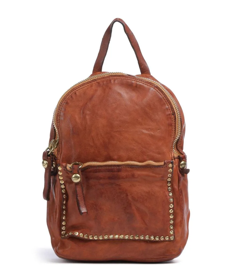 Rucksack fein genarbtes Rindsleder cognac