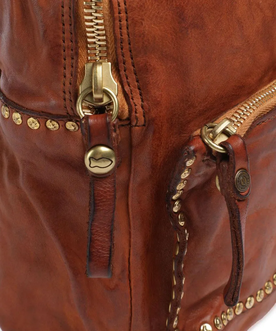 Rucksack fein genarbtes Rindsleder cognac