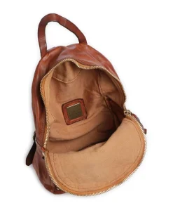 Rucksack fein genarbtes Rindsleder cognac