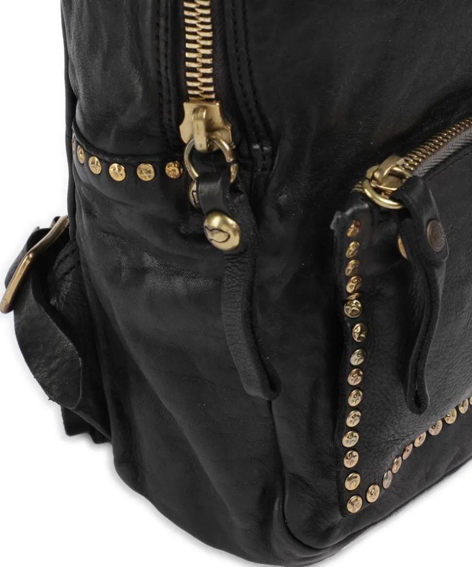 Rucksack fein genarbtes Rindsleder schwarz