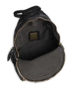 Rucksack fein genarbtes Rindsleder schwarz