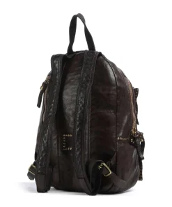 Rucksack fein genarbtes Rindsleder dunkelbraun