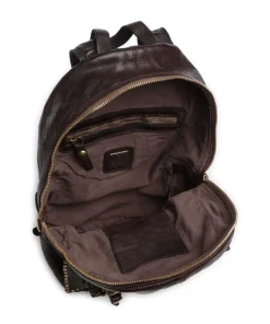 Rucksack fein genarbtes Rindsleder dunkelbraun